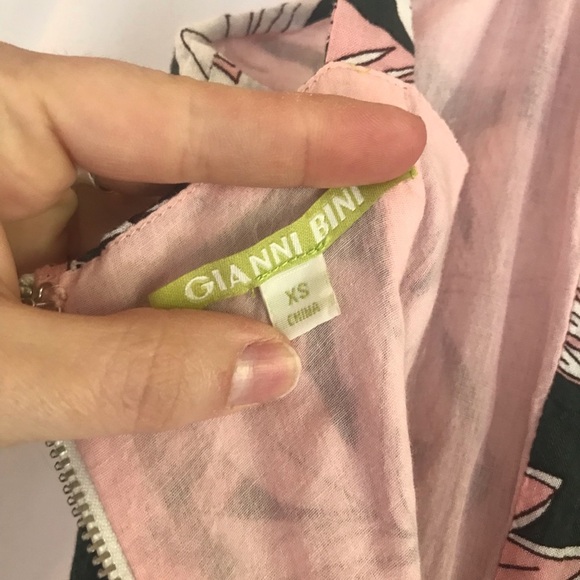 Gianni Bini Button Up High Low Leafy Dress - Picture 13 of 14